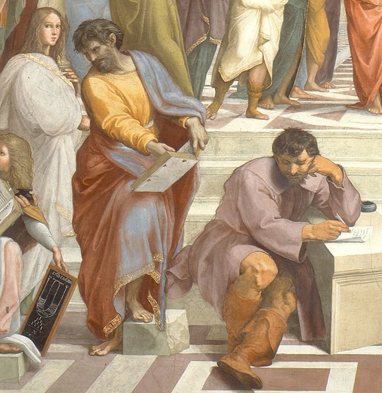 O famoso desenho da escola de Atenas contém significados